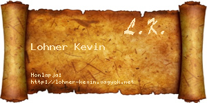 Lohner Kevin névjegykártya